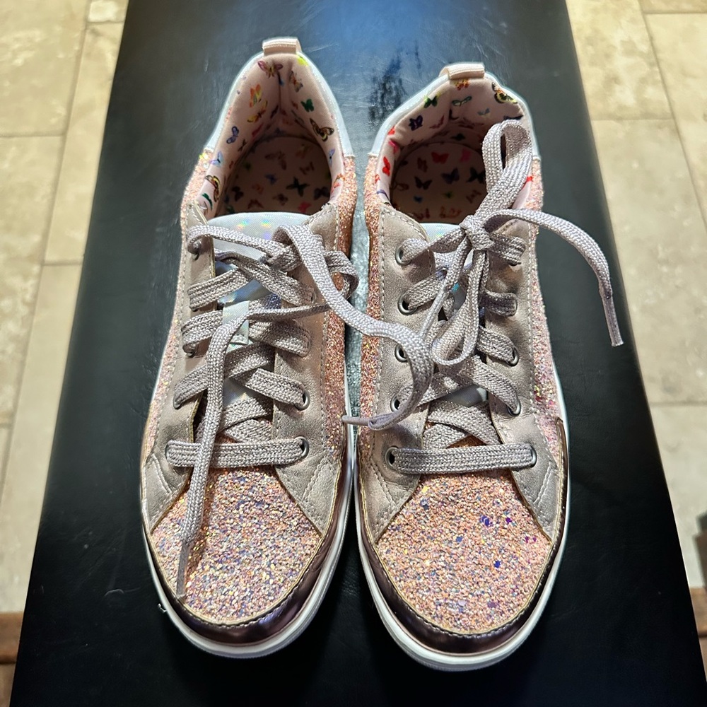 Pink Glitter Sneakers - like new